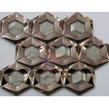 Hexagon Shape Crystal Mix Mirror Face Stainless Steel Mosaic (CFM1026)